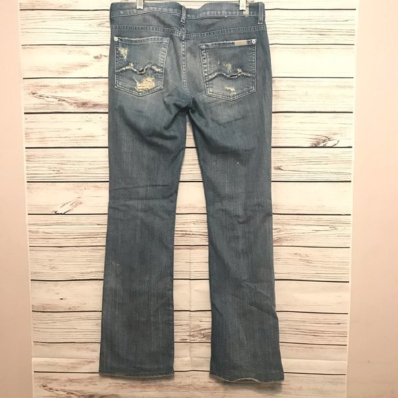 7 For All Mankind Bootcut Crystal Pocket Jeans 29 - Picture 8 of 8